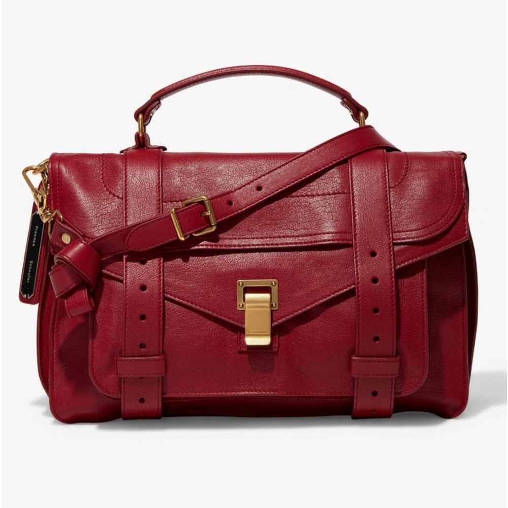 Proenza Schouler Medium PS1 Red Leather Bag - Purse - Authentic